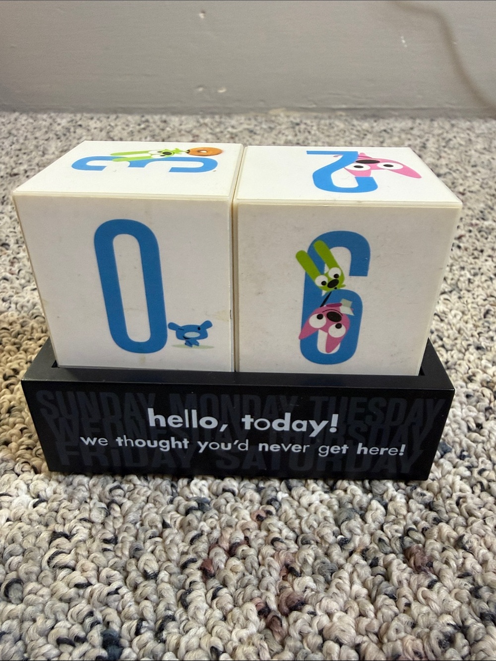 Vintage Hallmark Hoops & Yoyo We Talk What a Week Perpetual Block Desk Calendar